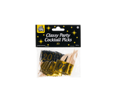 Goud Zwarte Cocktailprikkers 20 Jaar 6,5cm